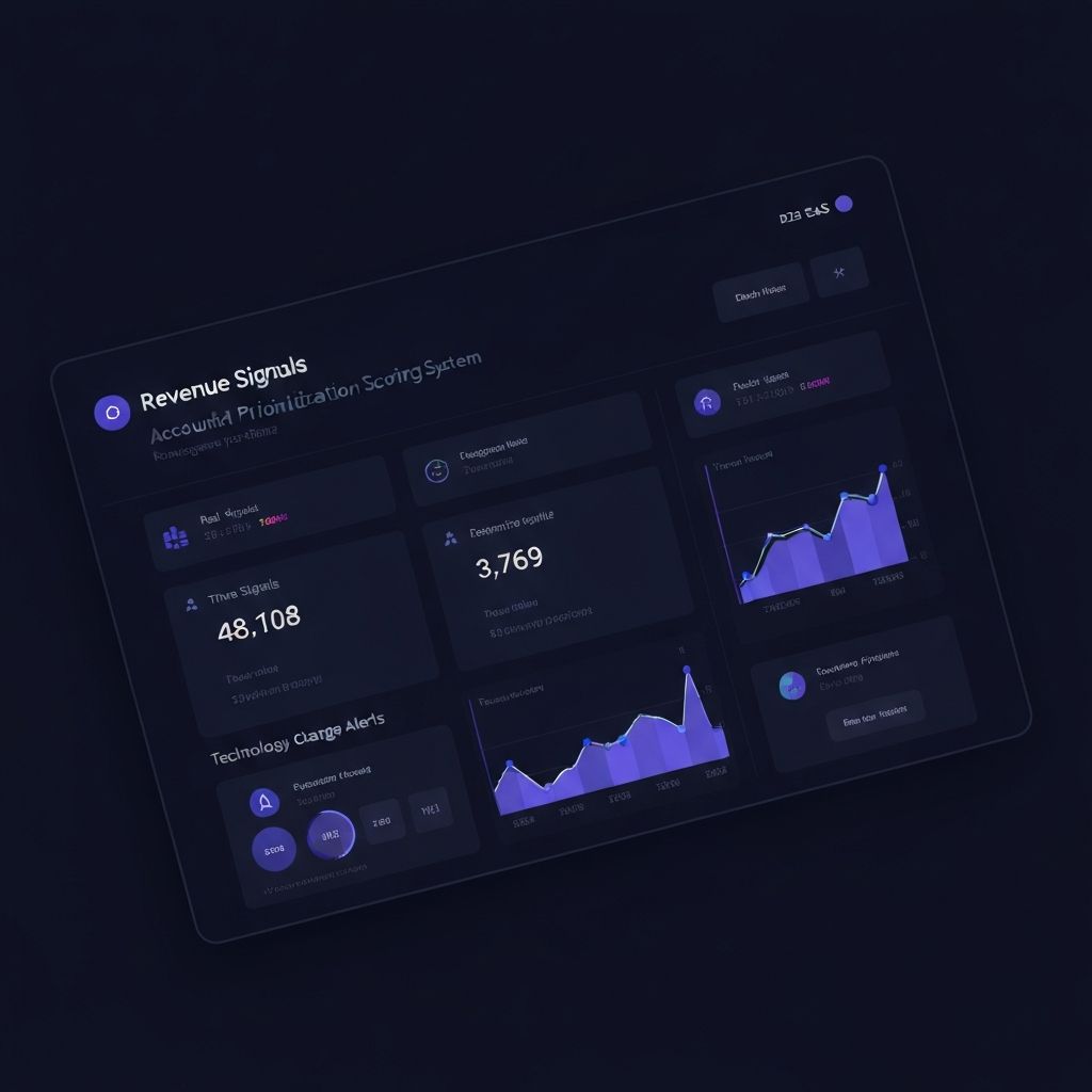 GTMSignals features dashboard showing signal detection and account scoring