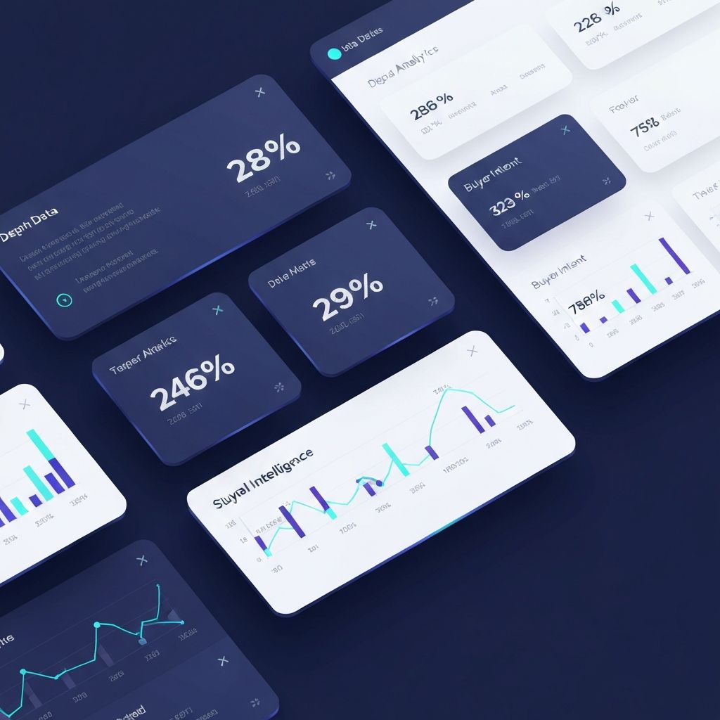 GTMSignals Dashboard showing real-time buyer intent signals and engagement analytics